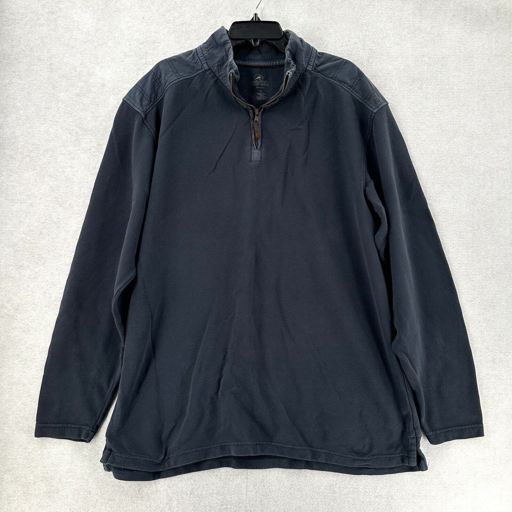 Vintage Redhead 1/4 Zip Blue Long Sleeve Thick Ribbed Cotton Shirt Mens XL‎